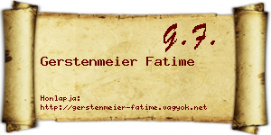 Gerstenmeier Fatime névjegykártya